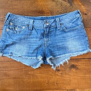 True Religion Light Blue Jean Shorts